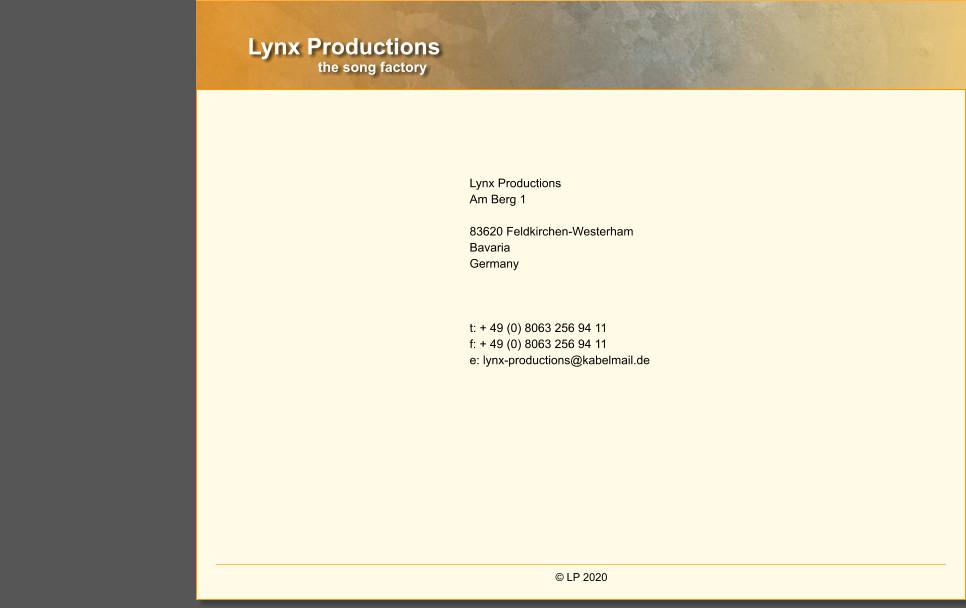 Lynx Productions                   the song factory